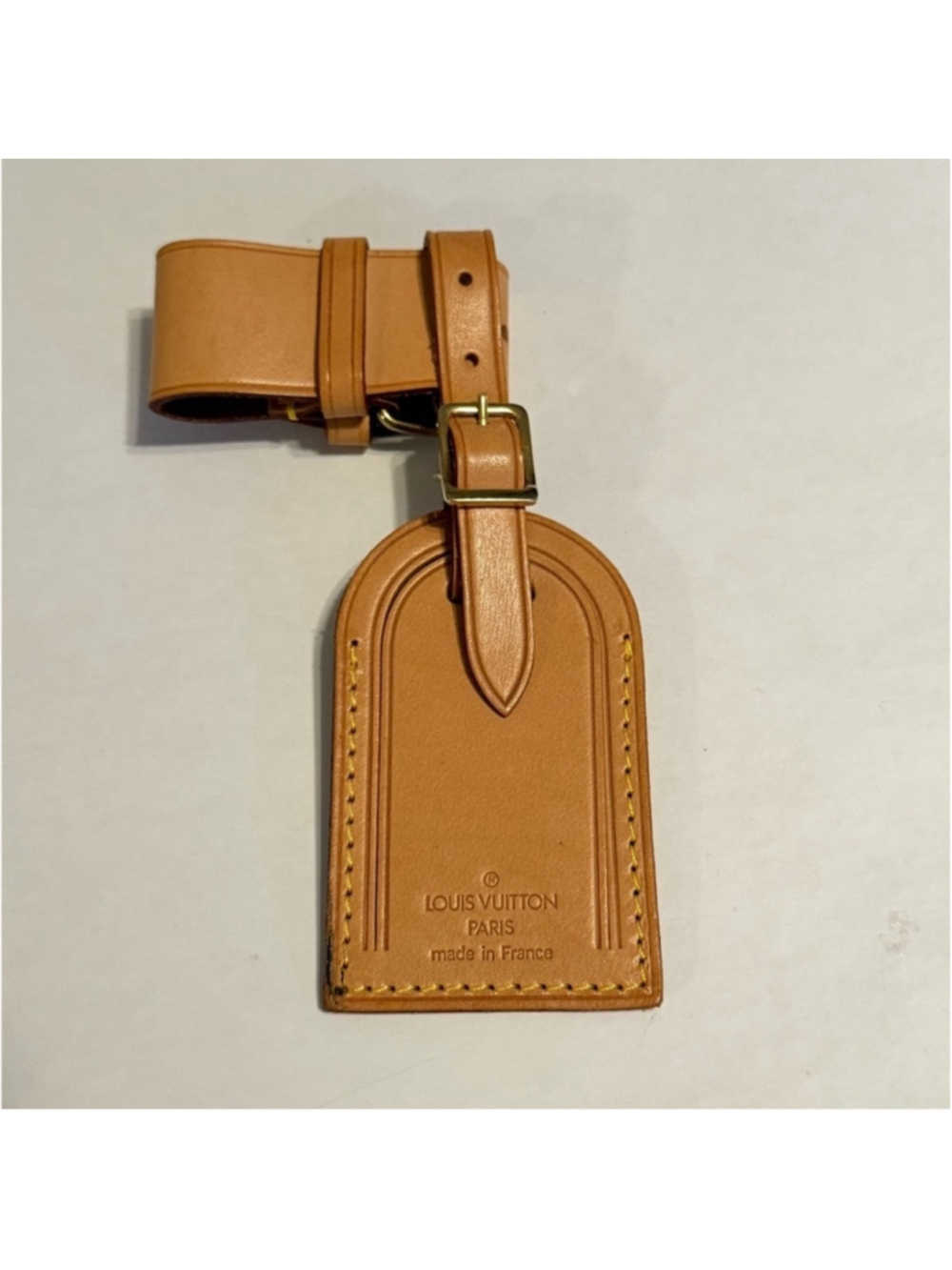 EUC Louis Vuitton Luggage Tag and Poignet Set-Tan